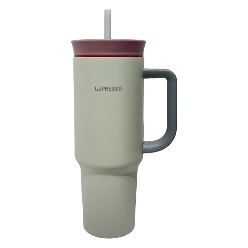 LePresso QuirkSip Insulated Tumbler with Double Wall Vacuum - Beige
