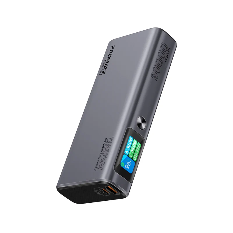 PROMATE Titan-130 Sleek Multi-Port Power Bank - 130W / 20000mAh / Black