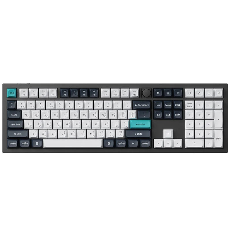 Keychron Q6 Max QMK/VIA RGB Wireless Mechanical Gaming Keyboard With Gateron Jupiter Red Switch - Arabic Layout / Black