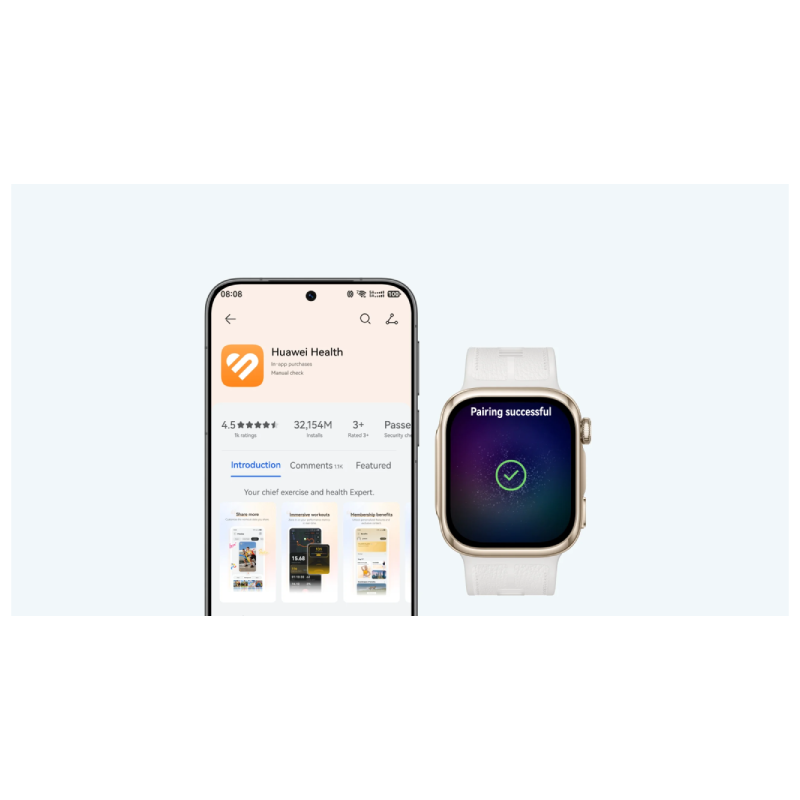 Huawei D3 Riva-B19 Smart Watch - 1.92" AMOLED / Bluetooth / Gold