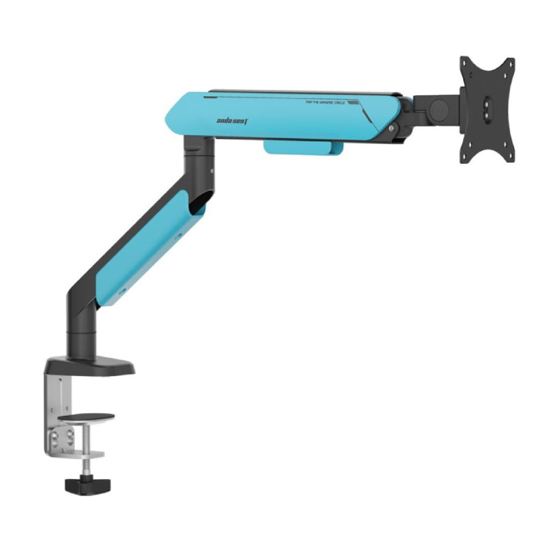 AndaSeat Stealth Pro II A9 Ergonomic Single Monitor Arm - 17"-42" Inch / Black/Blue
