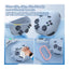 Huawei FreeClip 2 Retro Game Console Style Silicone Earbuds Case - Light Grey