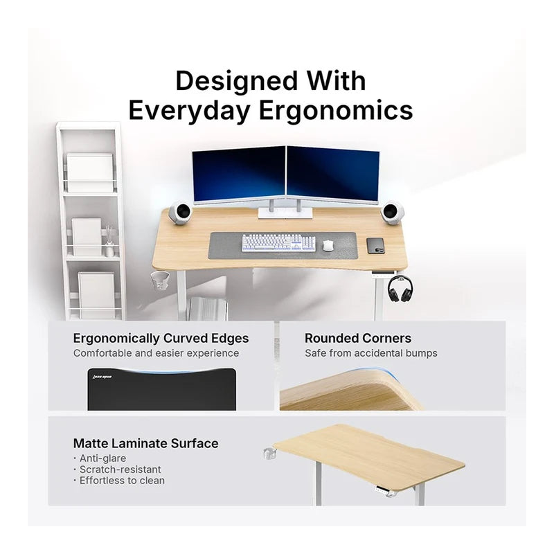 AndaSeat Xtreme Series Ergonomic Gaming Desk - 120 x 75 cm / Wood Grain