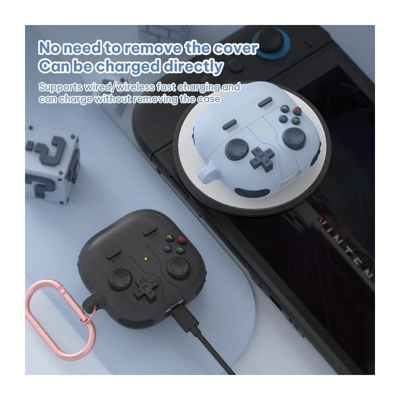 Huawei FreeClip 2 Retro Game Console Style Silicone Earbuds Case - Light Grey
