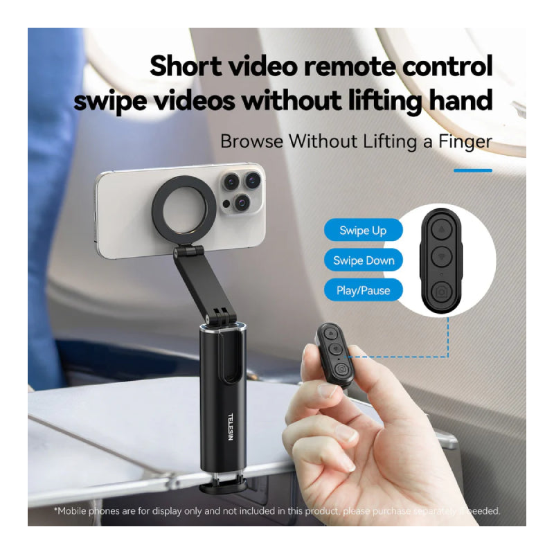 TELESIN Magnetic Travel Phone Holder - Black