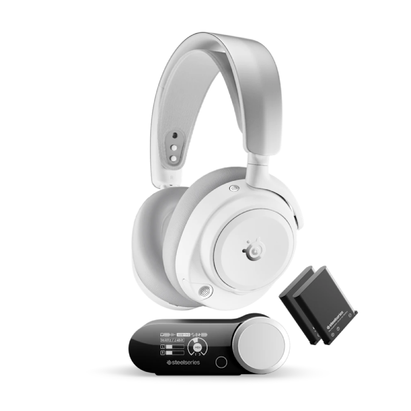 SteelSeries Arctis Nova Pro Omni ANC Gaming Headphones - On-Ear / Wireless / White