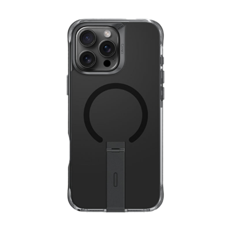 UNIQ Hybrid Eleva With Vertical Stand Case For Apple iPhone 16 Pro Max - Carbon Black