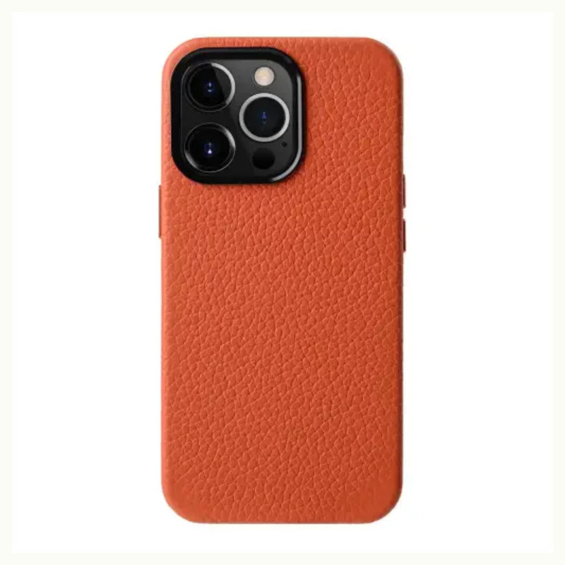 Melkco Origin Paris Magsafe Clemence Leather Regal Cover Case - Apple iPhone 15 Pro Max / Orange Accessories > Mobiles