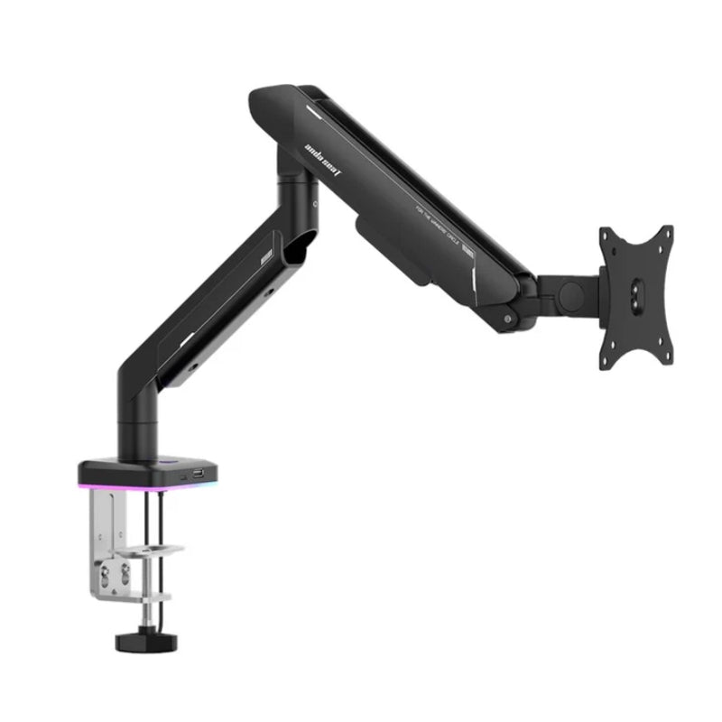 AndaSeat Stealth Pro II RGB A9X Single Monitor Arm - 17"-42" Inch / Black