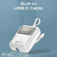 PROMATE PowerPod-10 Ultra Compact Power Bank with Built-In USB-C Cable - 35W / USB-C / USB-A / White