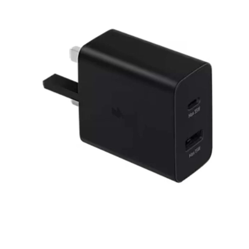 Samsung Dual-Port Power Adapter - 35W / USB-C / USB-A / Black