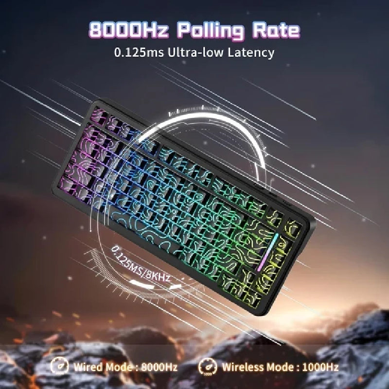 لوحة مفاتيح ألعاب ميكانيكية هجينة ستيل سيريز أبيكس 5، سلكية، RGB، باللون الأسود