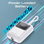 PROMATE PowerPod-10 Ultra Compact Power Bank with Built-In USB-C Cable - 35W / USB-C / USB-A / White