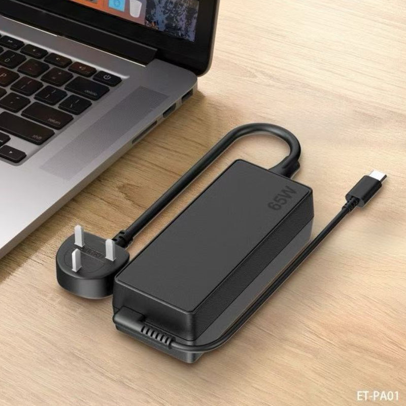 Earldom Laptop Power Adapter - 65W / USB-C / Black