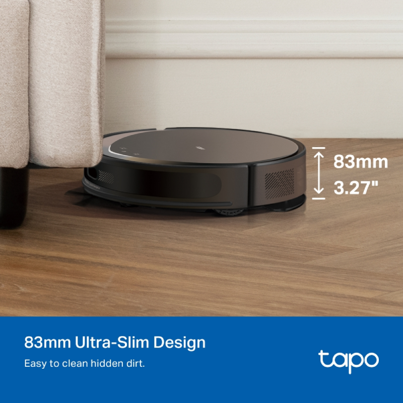 TP-Link (Tapo RV20 Max Plus) Suction MagSlim™ LiDAR Navigation Robot Vacuum and Mop with Auto-Empty Dock - 2600 mAh / 3L / Black