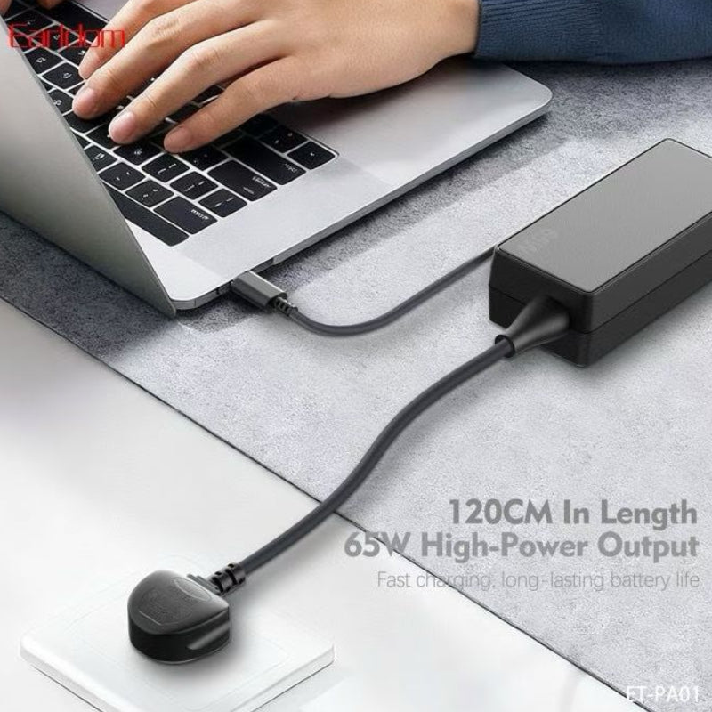 Earldom Laptop Power Adapter - 65W / USB-C / Black