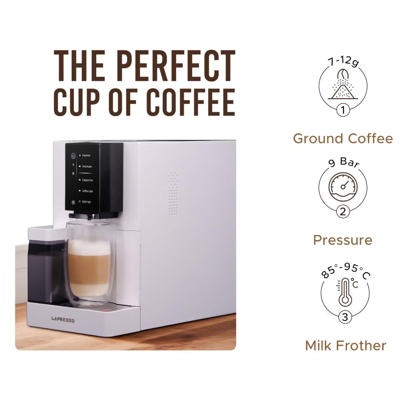 LePresso Brevissimo Automatic Coffee Machine with Mobile App - Black