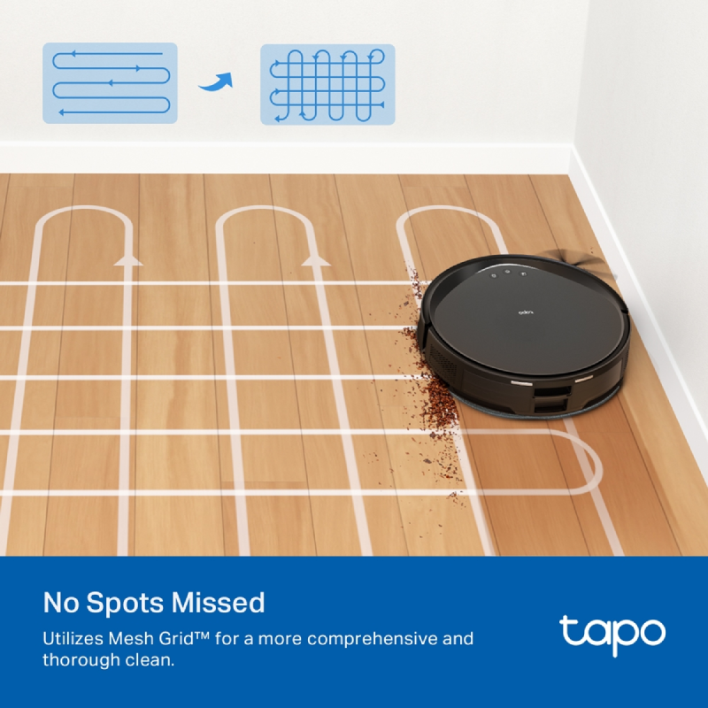 TP-Link (Tapo RV20 Max Plus) Suction MagSlim™ LiDAR Navigation Robot Vacuum and Mop with Auto-Empty Dock - 2600 mAh / 3L / Black