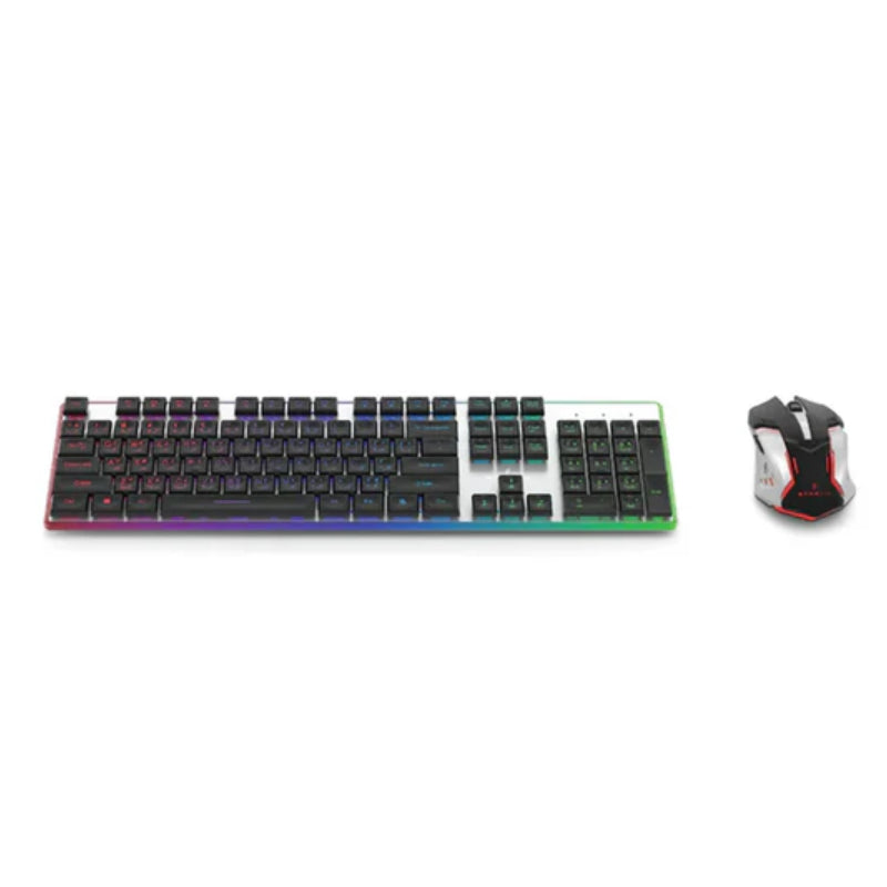 Smartix G-KEY Premium Wireless Gaming Keyboard and Mouse - Black/Silver