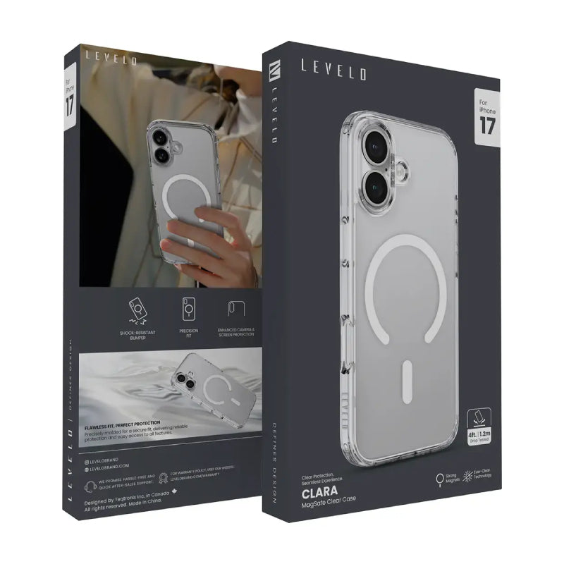 Levelo Clara MagSafe Clear Case For Apple iPhone 17 - Transparent Accessories > Mobiles & Tablets > Mobiles > Covers &