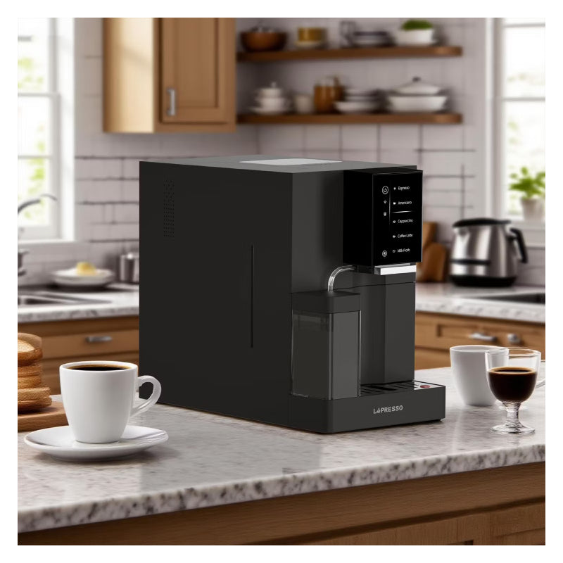 LePresso Brevissimo Automatic Coffee Machine with Mobile App - Black