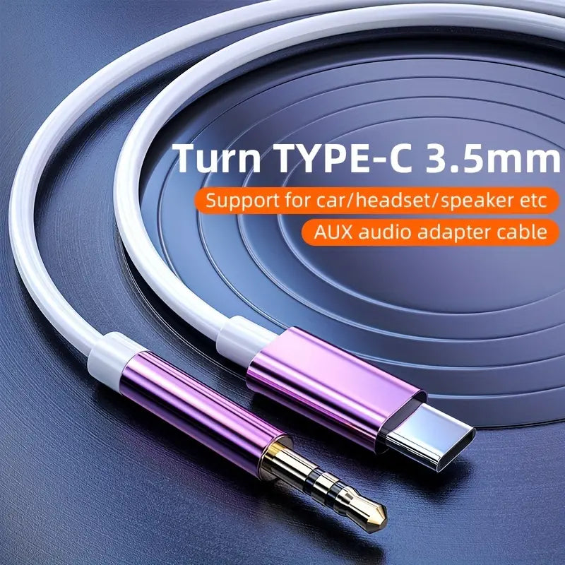 Earldom AUX76C USB-C to AUX Exchange Cable - 1 Meter / White