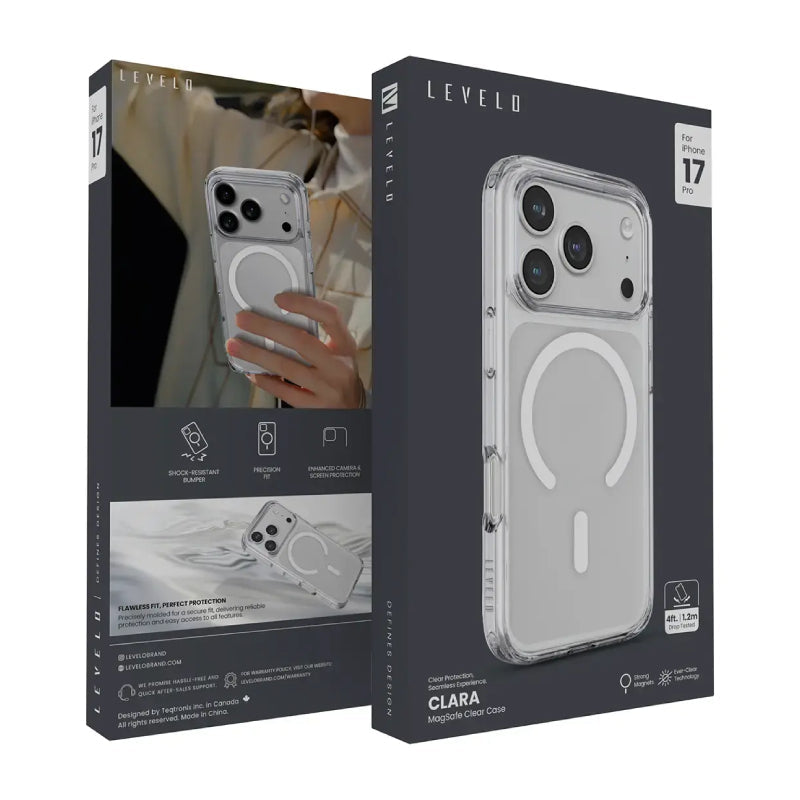 Levelo Clara MagSafe Clear Case For Apple iPhone 17 Pro - Transparent Accessories > Mobiles & Tablets > Mobiles >