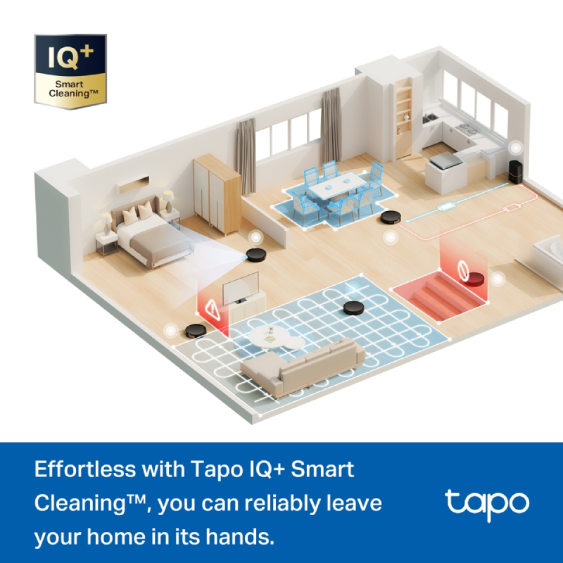TP-Link (Tapo RV20 Max Plus) Suction MagSlim™ LiDAR Navigation Robot Vacuum and Mop with Auto-Empty Dock - 2600 mAh / 3L / Black