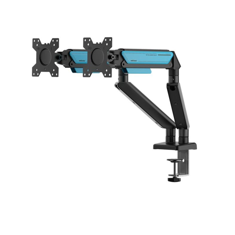 AndaSeat Stealth II Duo A6D-2S Ergonomic Monitor Arm - 17"-32" Inch / Black/Blue