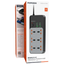 Porodo Universal Power Strip with 6 USB Ports/3000W/4C+2A - Gray