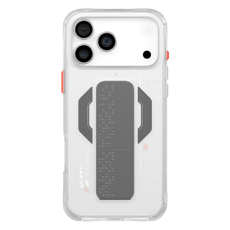 SKINARMA HAXA Mag-Charge with Grip-Stand Case For Apple iPhone 17 Pro Max - Clear Accessories > Mobiles & Tablets >
