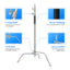 NEEWER SC320 320cm Stainless Steel C Stand with Boom Arm - Silver