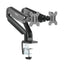 Twisted Minds Dual Monitor Aluminum Slim Mechanical Spring USB Monitor Arm - 17"-32" Inch / Matte Black