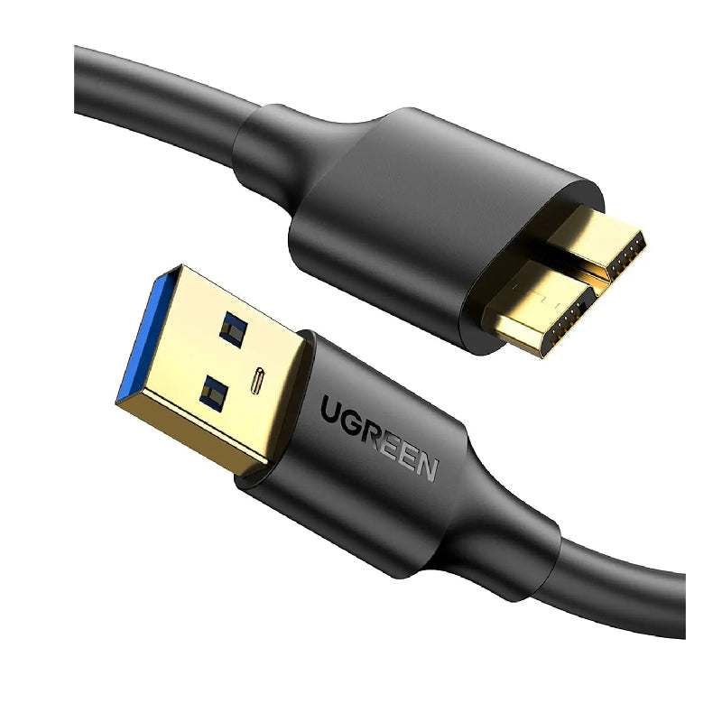 كابل يو جرين من USB 3.0 Type-A ذكر إلى Micro USB 3.0 ذكر - طول 0.5 متر / أسود