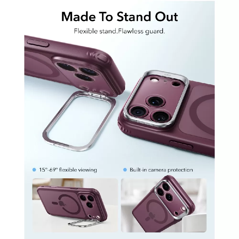ESR Classic Hybrid Magnetic Case for Apple iPhone 18 Pro/17 Pro - Frosted Red