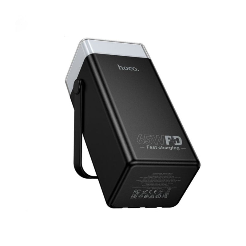 Hoco Power Bank with Built-In Cables and LED Light - 40000mAh /  65W / Black