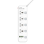 LDNIO SC4408C 4 AC Outlets Universal Power Strip - USB-A / USB-C / White