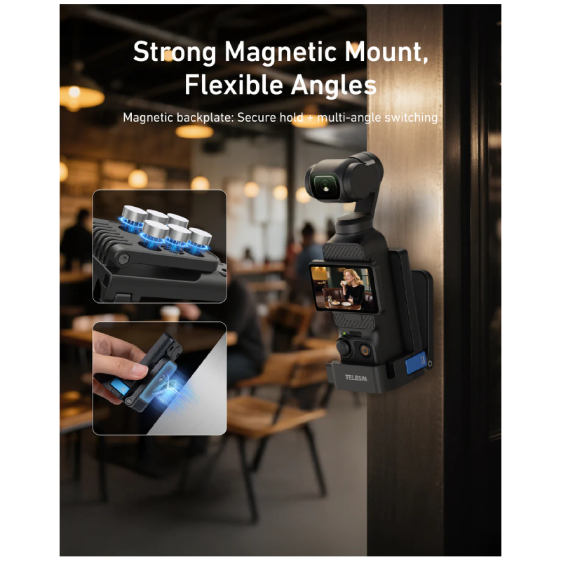 TELESIN Magnetic Mount Stand for Osmo Pocket 4/3