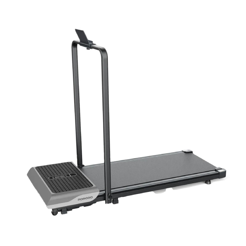 Porodo Dual Function Treadmill with Vibration Plate - 120Kg / Black