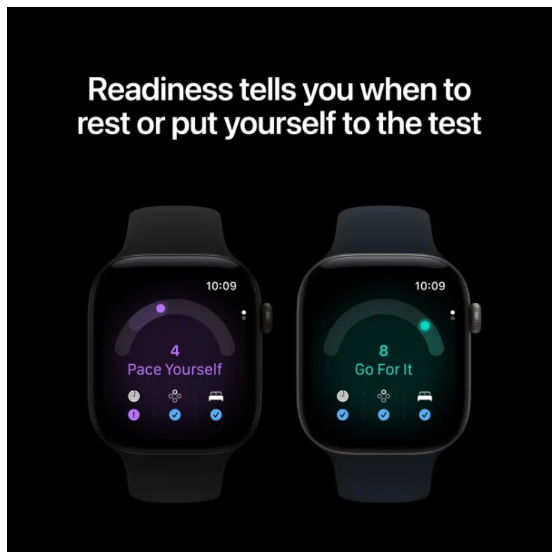 Apple Watch Series 12 - LTPO OLED / 64GB / 42mm / Bluetooth / Wi-Fi / Medium/Large / Dark Bronze Aluminium Case with Olive Sport Band