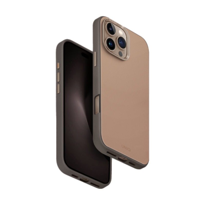 UNIQ Hybrid Lyden DS Magclick Charging Case For Apple iPhone 16 Pro - Natural/Flint Grey