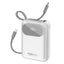 PROMATE PowerPod-20 Ultra Compact Power Bank with Built-In USB-C & Lightning Cable - 35W / USB-C / USB-A / White