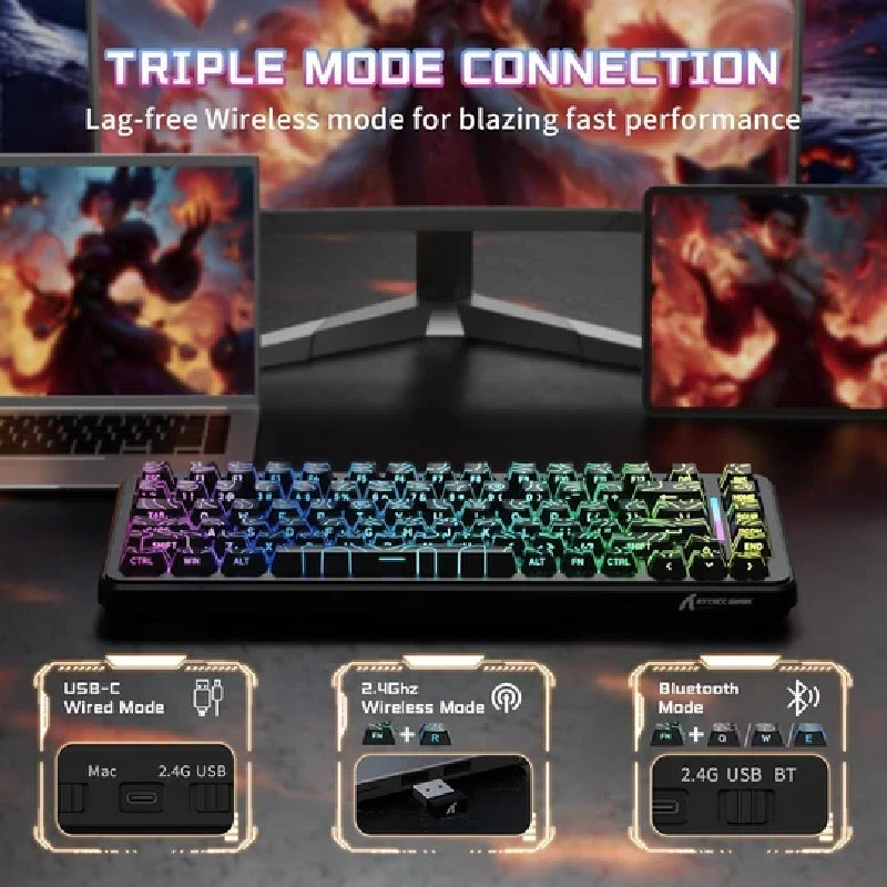 لوحة مفاتيح ألعاب ميكانيكية هجينة ستيل سيريز أبيكس 5، سلكية، RGB، باللون الأسود