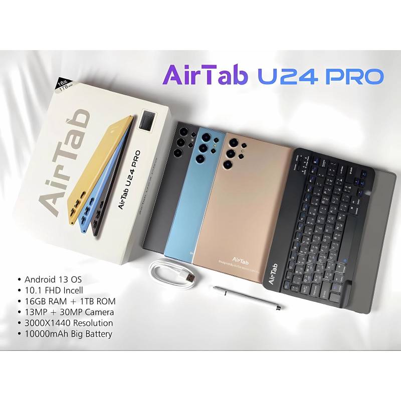 AirTab U24 Pro With Keyboard / 10.1’’FHD / 16GB / 1TB / 5G / Gold Mobiles & Tablets > Tablets