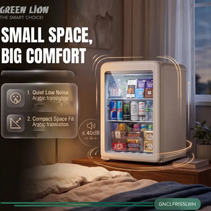 Green Lion Classic Mini Fridge - 55L / 80W / White