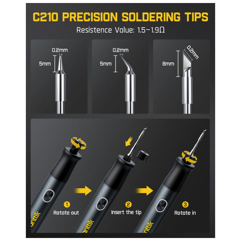 Fanttik NEX T1 Max Soldering Iron Kit - Black