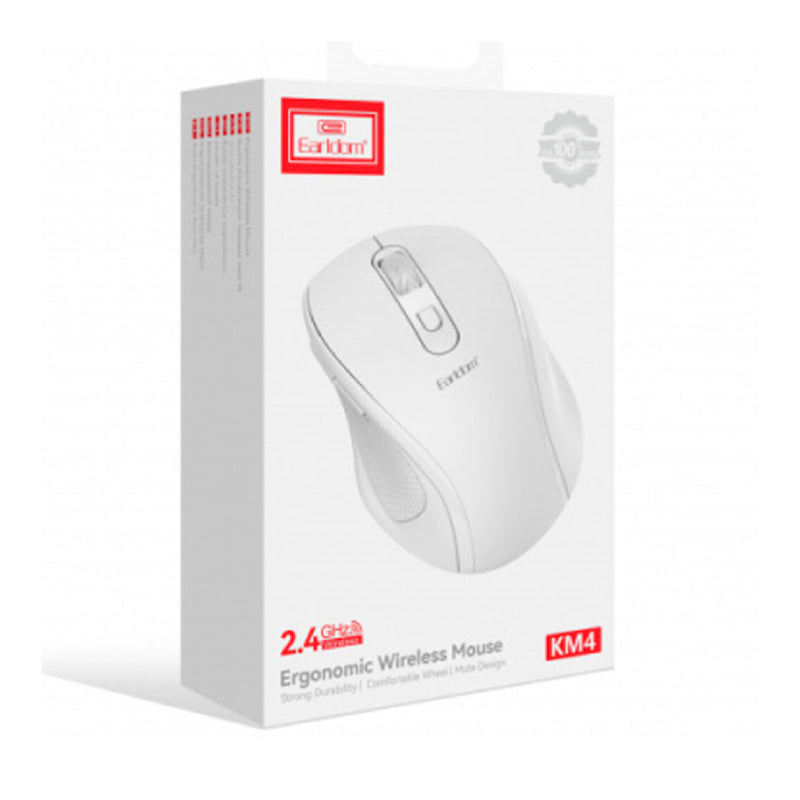 Earldom KM4 Ergonomic Wireless Mouse - 1600dpi / White