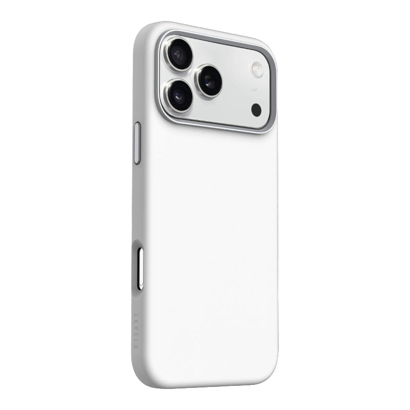 Levelo Iris MagSafe Liquid Silicone Case For Apple iPhone 17 Pro - Silver Accessories > Mobiles & Tablets > Mobiles >