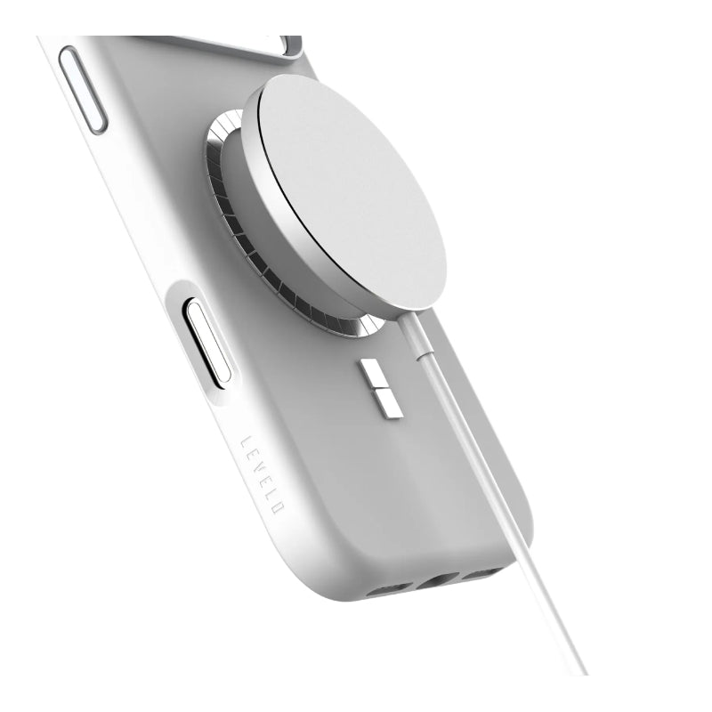 Levelo Iris MagSafe Liquid Silicone Case For Apple iPhone 17 Pro - Silver Accessories > Mobiles & Tablets > Mobiles >