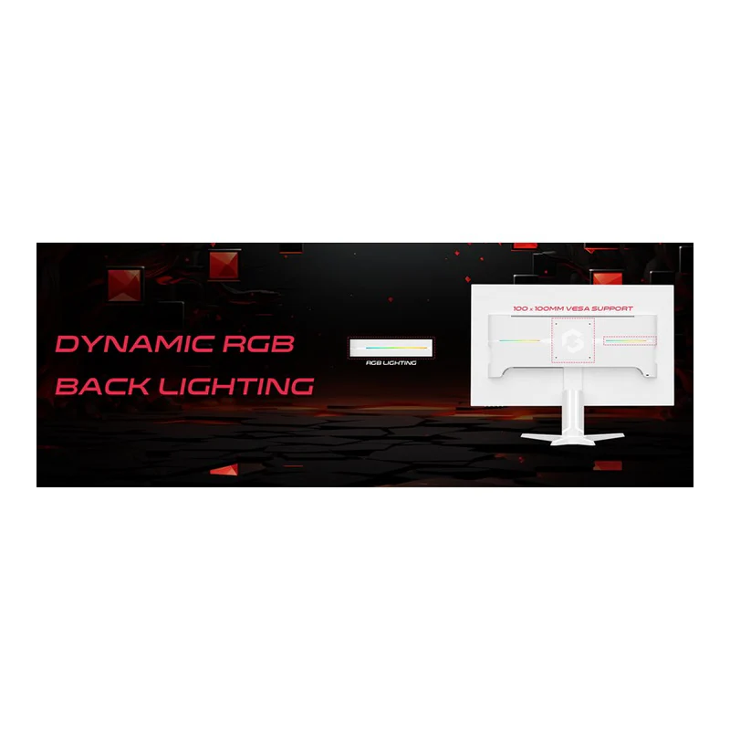 GameOn GOAD27QHD240IPS Dominator Series Gaming Monitor - 27" QHD / 240Hz / 0.5ms / DisplayPort / HDMI - White
